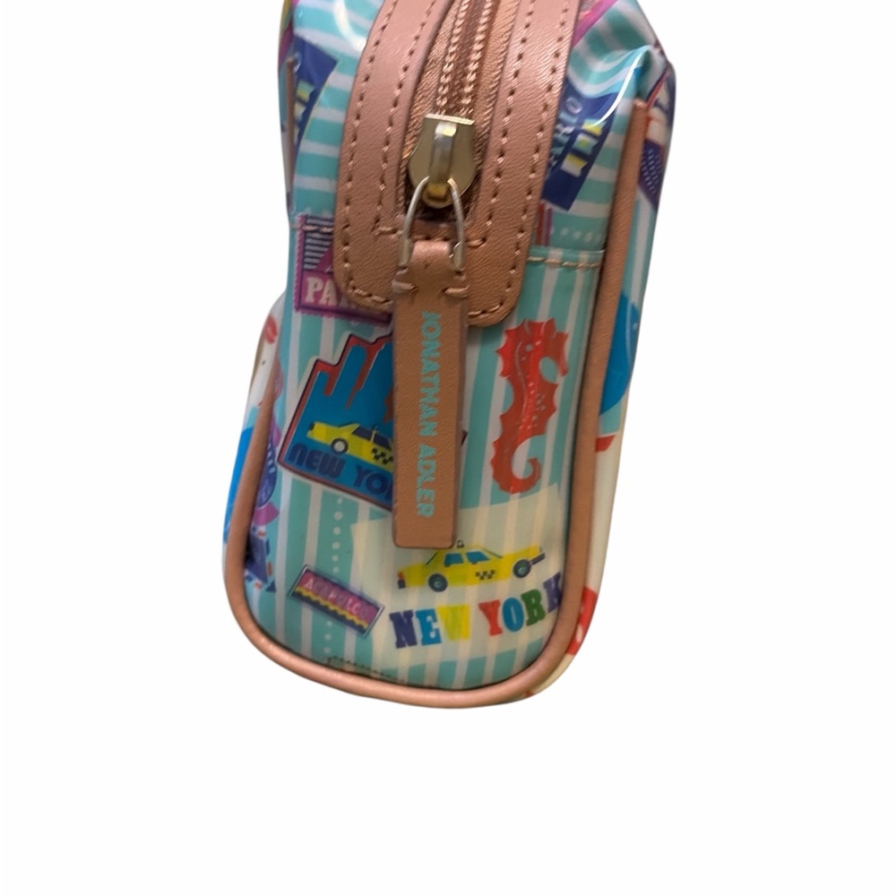 Jonathan Adler PVC Travel City Stamp Cosmetic Bag Pouch - Picture 3 of 5